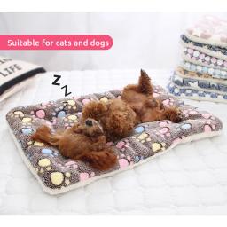 Cobertor macio macio para animais de estimação, tapete quente, respirável, pele amigável, impressão estrela bonito, cama de cães e gatos - Image 5