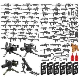 SWAT Armas Militares Building Blocks, Gun Cannon, Soldado do Exército, Chapéu Policial, Building Blocks, Figura Acessórios, Modelo Bricks, Brinquedo DIY, 25 Pcs, 50 Pcs, 100Pcs - Image 1