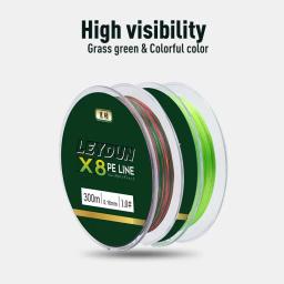 LEYSUN Micro Hot Fishing Lines 8 Vertentes Trançado PE 300m Japão Linha Multifilament Suave Pesca Marítima Carpa Fly Wire Line Tool - Image 2