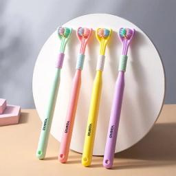 Escova de dentes tridimensionais estéreo 3D para adultos, escova de dentes macia para crianças, segurança bucal, escova de dentes para limpeza de saúde bucal - Image 4