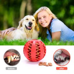 Bola de borracha interativa para cães, limpeza dentária, snack ball, gato, mastigação, artigos para animais de estimação, acessórios para cachorros, 5 cm, 6 cm, 7cm - Image 4