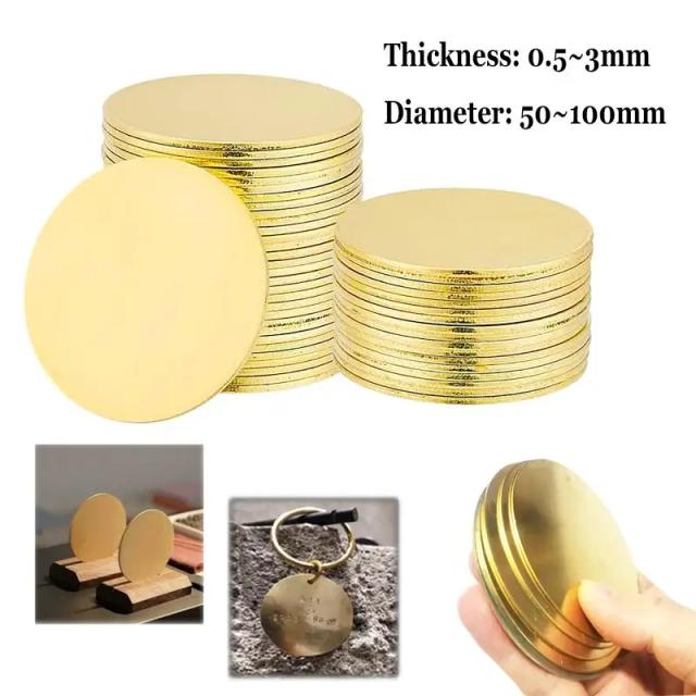 Disco de Bronze Redondo para DIY - Placas Circulares em Vários Diâmetros e Espessuras