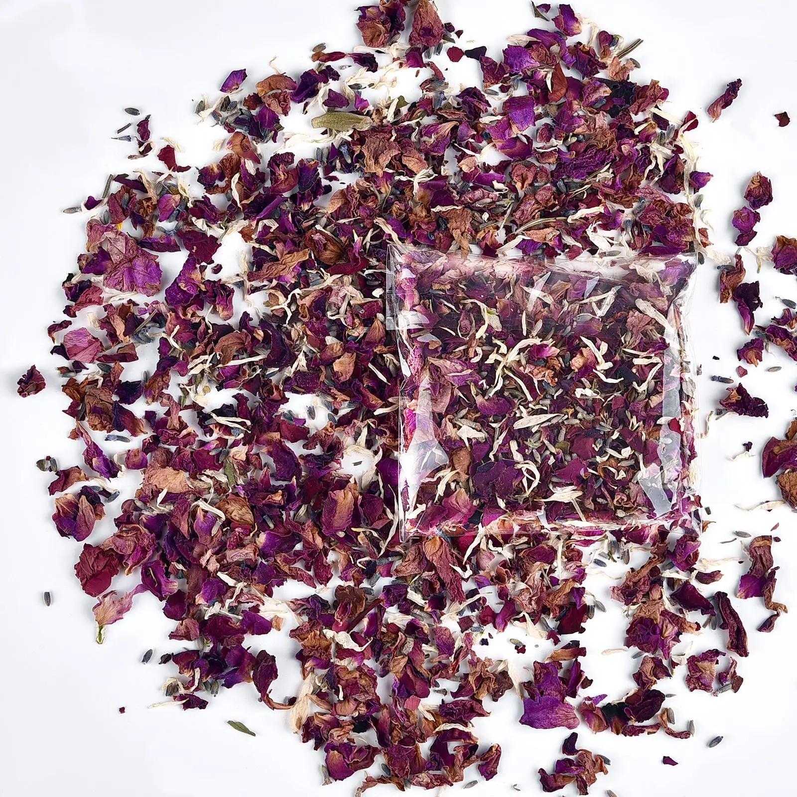 Natural secada flor rosa pétalas confete, pétala biodegradável, DIY decoração pop, festa de casamento, chuveiro nupcial, aniversário - Image 1