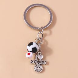 Criativo Mini 3D Esporte Bola Chaveiro, Chaveiro Pingentes para Porta-Chave Do Carro, Decoração Da Bolsa, Rugby, Futebol, Jóias Presentes - Image 6