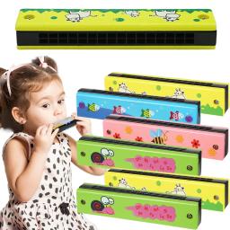 Harmonica De Madeira Para Crianças, Instrumentos De Fazer Ruído, Padrão De Desenhos Animados, Instrumentos Adoráveis, Favores De Festa De Aniversário, Presente Do Dia Das Crianças, TMZ - Image 1