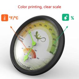 Termômetro higrômetro medidor autoadesivo caixa criação animais estimação DialGauge 16-49 ℃ - Image 2