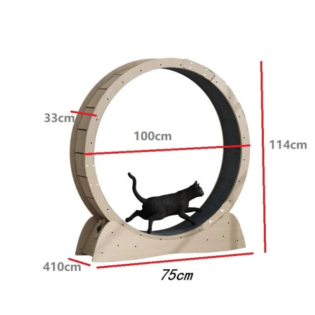 Esteira com pista alcatifada para gatos: roda de exercício e brinquedo para perda de peso.
