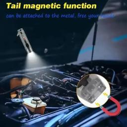 Mini Chaveiro Lanterna Recarregável, Ideal para Camping e Atividades ao Ar Livre, 10 Modos, Base Magnética, 1Pc - Image 3