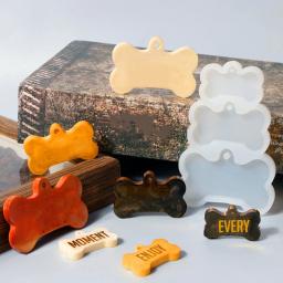 Molde De Silicone Em Forma De Osso Para Tag De Cão Pingente, Chaveiro Fazendo Ferramentas, Molde De Resina Epóxi, Artesanato De Jóias DIY - Image 4