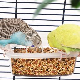 Recipiente De Alimento De Plástico para Papagaio, Alimentador De Pássaro, Bebedor, Gaiola, Pássaros, Água Pendurada Tigela, Pet Supplies - Image 3