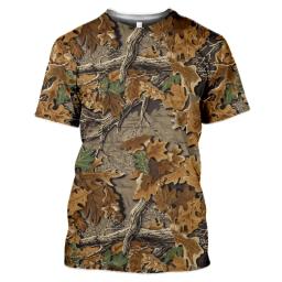 Camuflagem de caça para homens camiseta com decote em O, manga curta, tops grandes, roupas casuais, moda verão, novo, quente - Image 5