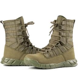 Bota de combate verde deserto marrom bota leve botas de treinamento botas de caminhada para homem botas táticas bota masculina - Image 4