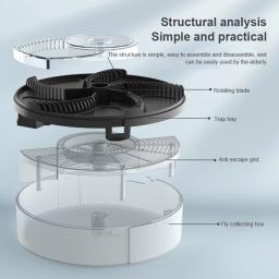 Flytrap USB automático com Catcher isca, assassino elétrico, Indoor e Outdoor Fly Trap, Rejeitar pragas - Image 2