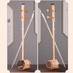 Erhu madeira tradicional chinesa para iniciantes, instrumentos musicais com caixa, 2 cordas - Image 4