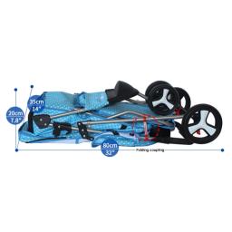 Grande carrinho de estimação destacável para cão e gato, Dog Cart Carrier, Carrinho dobrável portátil para viagem, 3 rodas - Image 6