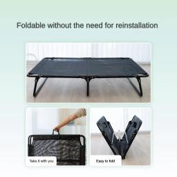 Elevada ao ar livre levantada Berços cama para cães grandes, Cama portátil em pé Pet, Malha respirável lavável, antiderrapante - Image 2