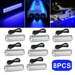 Luzes subaquáticas de lancha para barcos, 42 Iluminação de navegação LED, Marine Transom Light, RVS Yacht Acessórios, 8Pcs - Image 1