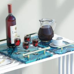 Bandeja de resina epóxi molde de silicone diy grande retângulo placa de chá coaster molde de resina para decoração de casa artesanato fazendo materiais de arte - Image 4