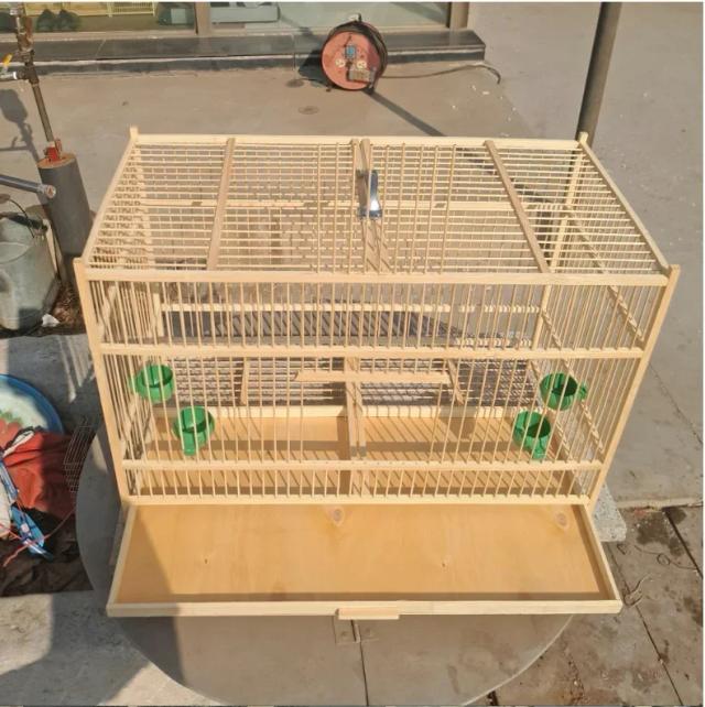 Gaiola de Bambu Super Grande: Artesanato Chinês para Galos e Pássaros com Ninho Respirável de 50cm