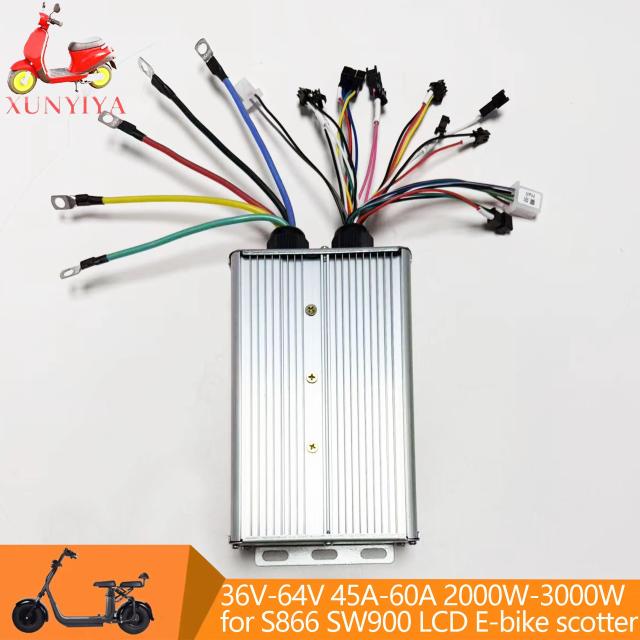 Controlador de Onda Senoidal para E-bike 1000W-3000W 36V-64V 40A-60A SW900 S866