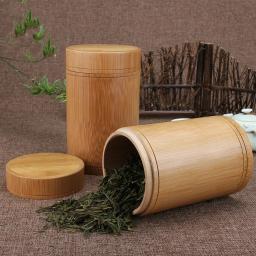Caixa De Armazenamento De Bambu Artesanal, Vasilha De Chá, Selo De Tampa, Frascos De Armazenamento De Cozinha, Acessórios, Caixa De Especiarias, Organizador, Atacado - Image 4
