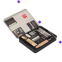 Esboçando Lápis Set para Artistas Profissionais, Esboço Tool Kit, Art Supplies, Caixa de Presente, 70pcs - Image 3