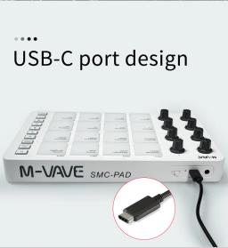 M-Vave SMC-PAD LaunchPad, Design Controlador Portátil, MIDI Sem fio Bateria Recarregável, 16 RGB - Image 4