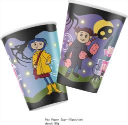 Descartável Coraline Birthday Party Decoração Set, Prato de talheres, favo de mel, guardanapos bolo, Toppers para criança, Suprimentos de chuveiro - Image 2