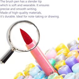 Metallic Glitter Highlighter Brush Pen, Suave Dica Escrita para Journaling, Espumante Marcador de Notas, Projetos de Arte, 12 Cor - Image 4