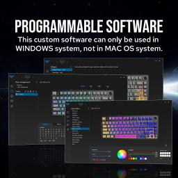 Epomaker x aura f75 75% 80 teclas junta de troca quente bluetooth 5.0/2.4g teclado mecânico sem fio/com fio pbt teclas para mac/win - Image 6