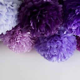 20cm 8 Polegada papel artificial pom pompons decoração tecido festa de casamento flores bolas pompom decoração para casa páscoa mariage - Image 1
