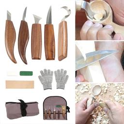 Conjunto de ferramentas de escultura manual, faca de escultura, cortador de madeira, DIY Peeling para iniciantes, 2023, 12pcs - Image 5