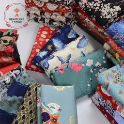 Tecidos africanos estampados para hanfu, material artesanal hanfu, tecido 100% algodão para vestido, quimono japonês bronzizado, pano DIY, 145x50cm - Image 2