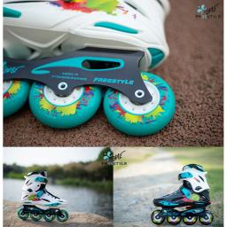 Patins inline profissionais para homens e mulheres, tênis de patinação rápida, patins ao ar livre, branco e preto, tamanho 30-44, adulto e infantil - Image 2