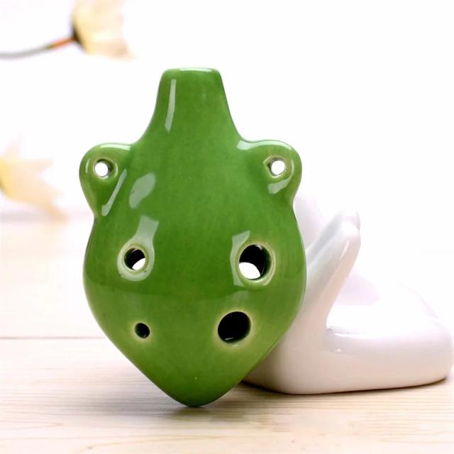 Flauta Ocarina Colorida para Crianças com 6 Buracos em Soprano C - Mini Instrumento Musical de Cerâmica pro 1