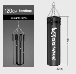 Saco De Boxe De Couro PU, Sacos De Boxe Para Adultos, MMA Muay Thai Taekwondo Sanda, Treino De Boxe Em Casa, 180cm,160cm,140cm - Image 6