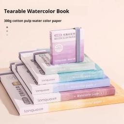 Livro de Papel Aquarela Tearable, 100% Algodão, Mini Jornal, Caderno de Desenho, Estudante de Arte, Sketchbook, Pintura, 300g - Image 3