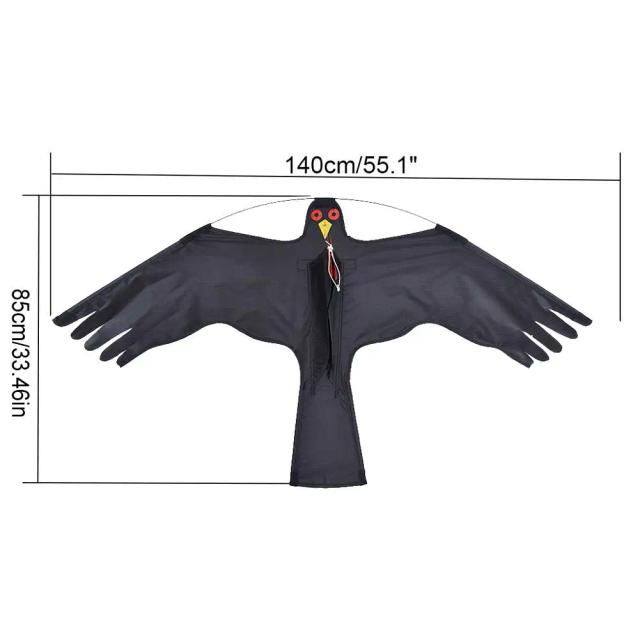 Emulador de Pipa Flying Hawk Kite com Drive Scarer - Repelente Eficaz para Espantalhos, Afaste Pássaros sem Uso de Pólo