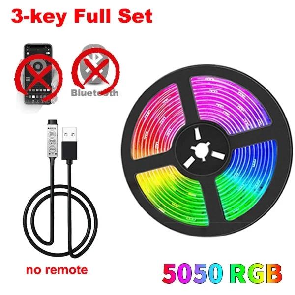 Fita LED para decoração do quarto, fita RGB, USB, 5V, 5050, Bluetooth, Wi-Fi, Alexa, Google, parede, TV flexível, lâmpada de luz de fundo, diodo, 1-30m - Image 1