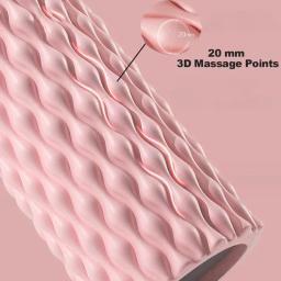 Eva gota de água espuma eixo relaxamento muscular mace massagem vara oco yoga pós massagem rolo 3d ponto massagem exercício rolo - Image 4