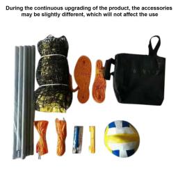 Conjunto de rede de vôlei ao ar livre, 9.5*1m, fácil configuração, praia, vôlei, portátil, badminton, vôlei, esportes ao ar livre, malha de treinamento - Image 4
