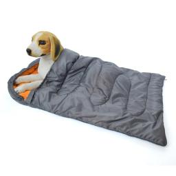Saco de dormir de lã para cães Cama quente para cães Almofada de canil impermeável para cães Zipper lavável Caminhada de acampamento ao ar livre Inverno - Image 3