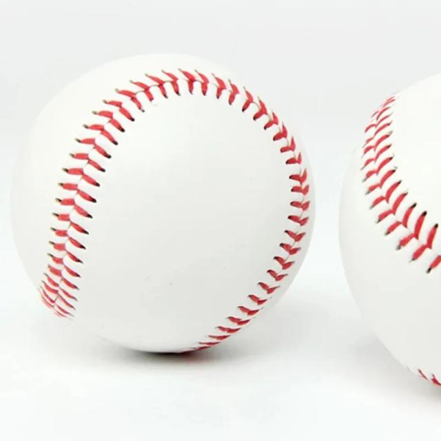 Bola de Beisebol de Couro Integral Branca, Feita à Mão, Ideal para Treinamento, Núcleo de 30 Lãs, 9" - Perfeita para Equipes