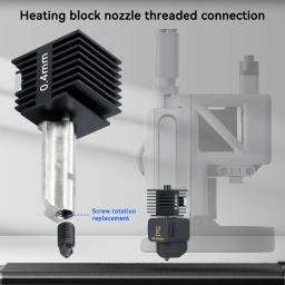 Kit hotend de atualização para bambu lab a1/a1 mini com bico de aço endurecido de 0.4mm capa de silicone hotend para buambulab a1 mini hotend - Image 2