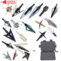 Box Head Arrows Broadheads para caça e tiro com arco, Aplicar para arco composto e bestas, Recoil Shooting Arrowheads, 6pcs - Image 1