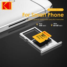 Kodak 64g ultra cartão de memória 64gb a1 u3 4k micro sd sdhc microsd UHS-I c10 tf desempenho flash original minisd com adaptador - Image 3