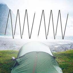 Fibra de vidro tenda pólos substituição, leve vara para tendas de pesca, pré montado, fácil de instalar, preto - Image 2
