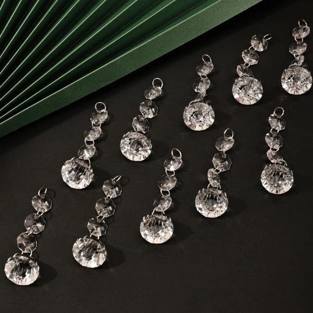 Candelabro de Cristal com 10 Elegantes Contas de Acrílico para Casamentos e Decoração de Guirlandas