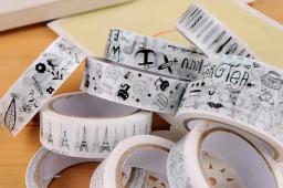 Fitas decorativas do escritório coreano, fita adesiva adesiva, Washi Tape, Scrapbooking Adesivos, Papelaria Kawaii Cartoon, Diário, 1 Pc - Image 2
