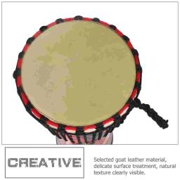 2 pçs tambor pele cabeças duráveis bongo peças de percussão natural puro peles de cabra instrumento musical - Image 4